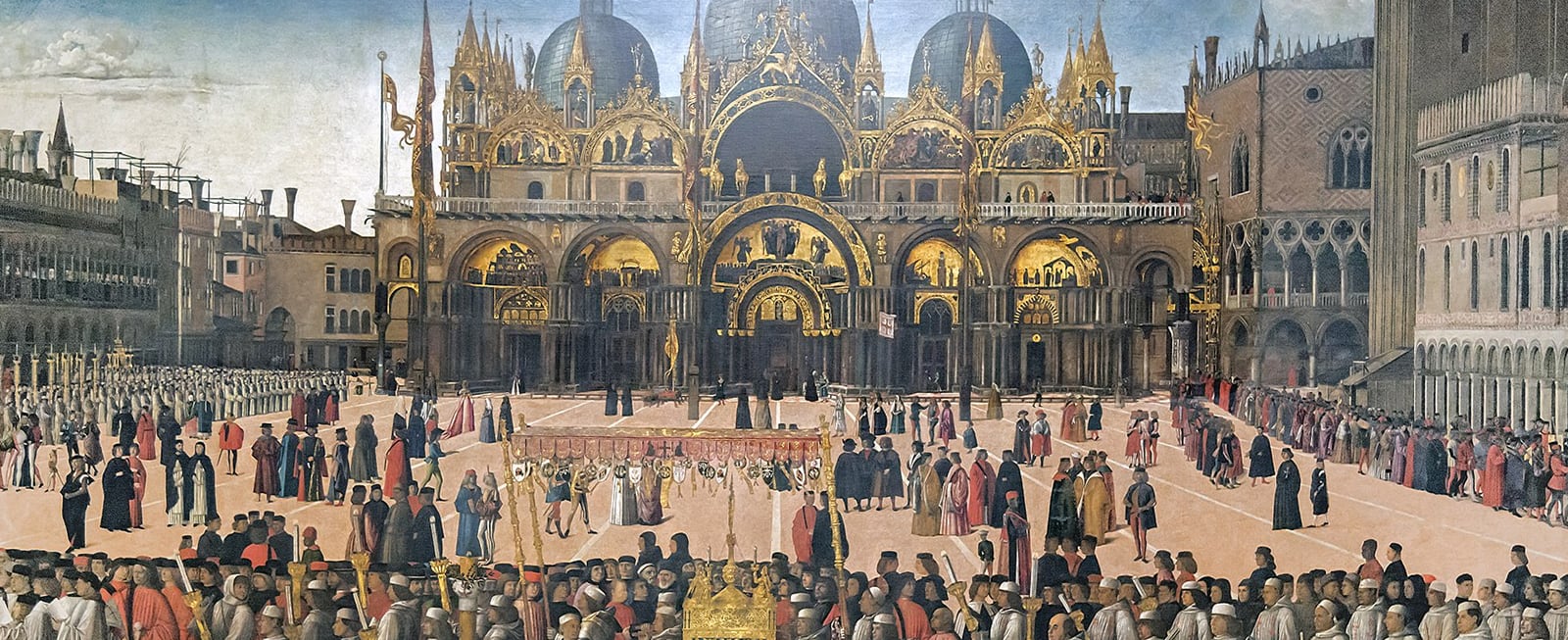 Procession in St Mark's Square by Gentile Bellini in 1496